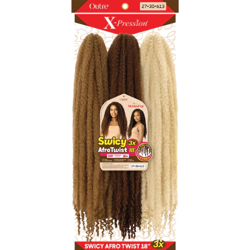 18" X-Pression Swicy Afro Twist 3X by Outre - Image 4