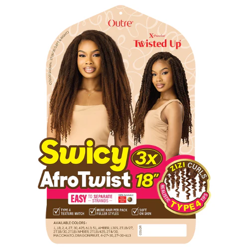 18" X-Pression Swicy Afro Twist 3X by Outre - Image 5