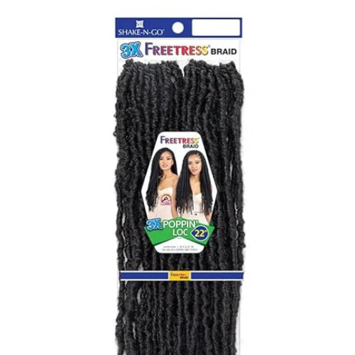 3x Poppin' Loc 22" FreeTress Synthetic Hair Crochet Braids by Shake-N-Go - Image 4