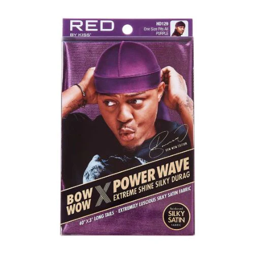 Bow Wow X Power Wave Extreme Shine Silky Durag - Red by Kiss - Image 9