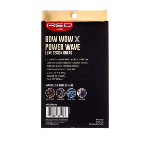 Bow Wow X Power Wave Luxe Design Durag - Red by Kiss - Image 4
