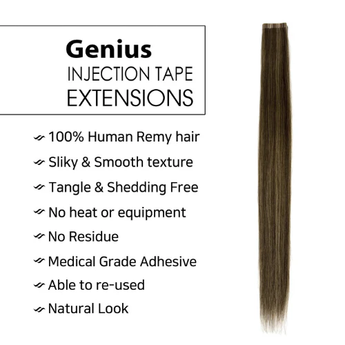 GENIUS INJECTION TAPE-IN 100% Human Cuticle Intact Remy Hair by Hair Couture - Image 3