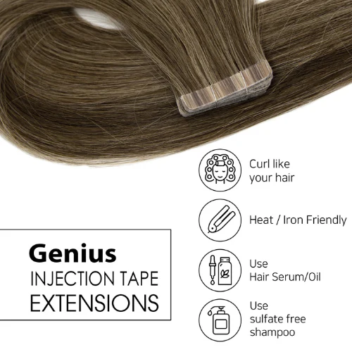 GENIUS INJECTION TAPE-IN 100% Human Cuticle Intact Remy Hair by Hair Couture - Image 4