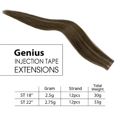 GENIUS INJECTION TAPE-IN 100% Human Cuticle Intact Remy Hair by Hair Couture - Image 5