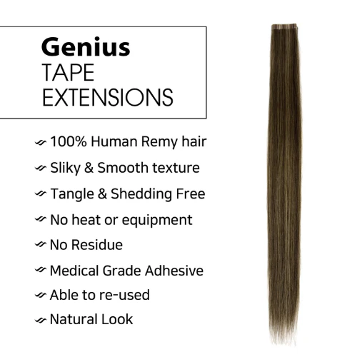 GENIUS TAPE-IN 100% Human Cuticle Intact Remy Hair by Hair Couture - Image 3