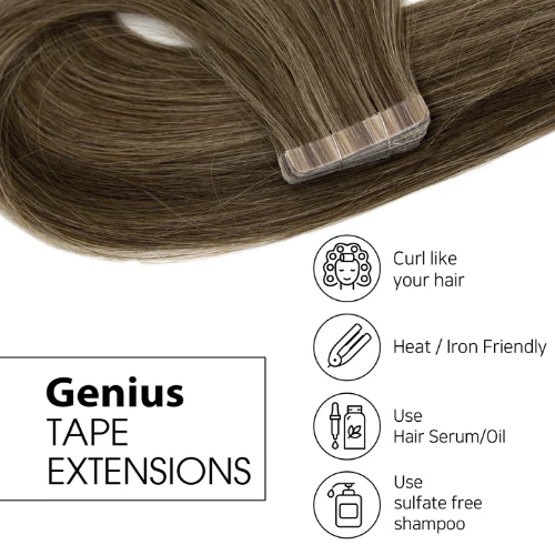GENIUS TAPE-IN 100% Human Cuticle Intact Remy Hair by Hair Couture - Image 4