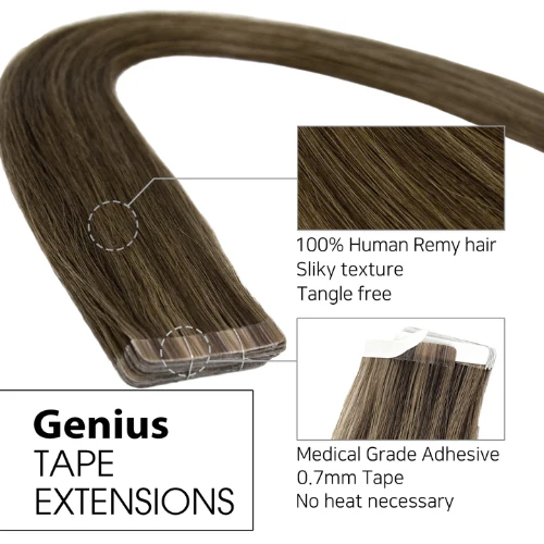 GENIUS TAPE-IN 100% Human Cuticle Intact Remy Hair by Hair Couture - Image 5