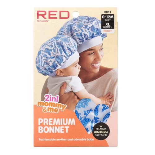 Mommy & Me Premium Satin Bonnet 2-In-1 by Red By Kiss - Image 7