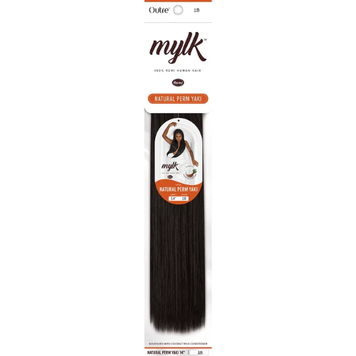 Mylk Natural Perm Yaki 100% Remi Human Hair Extensions by Outre - Image 3
