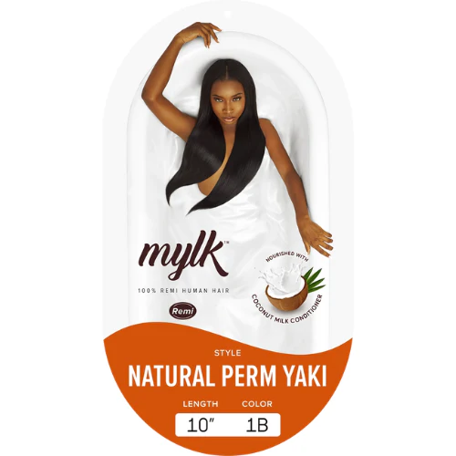 Mylk Natural Perm Yaki 100% Remi Human Hair Extensions by Outre - Image 4