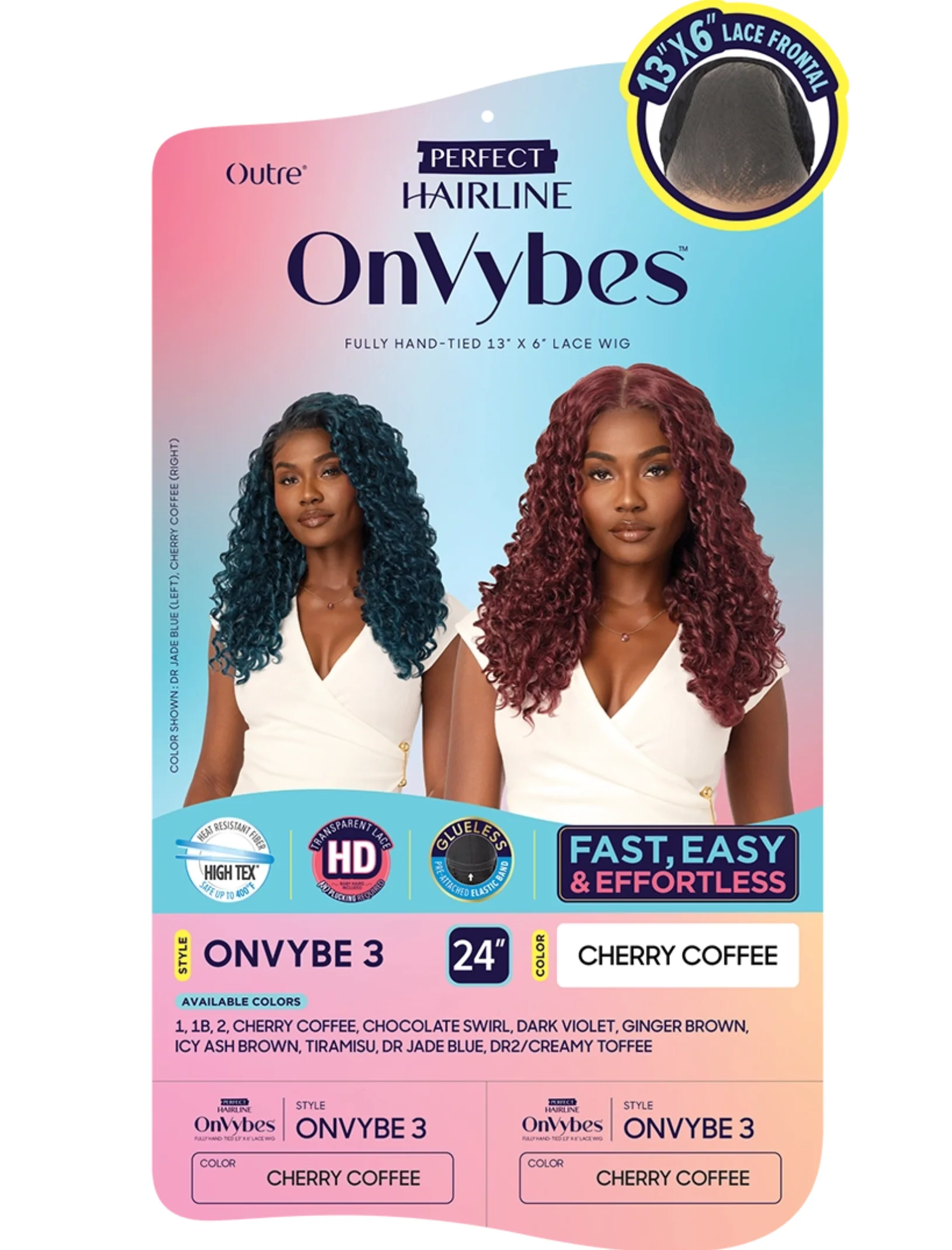 OnVybe 3 Perfect Hairline 13x6 Glueless Synthetic Lace Front Wig by Outre - Image 5