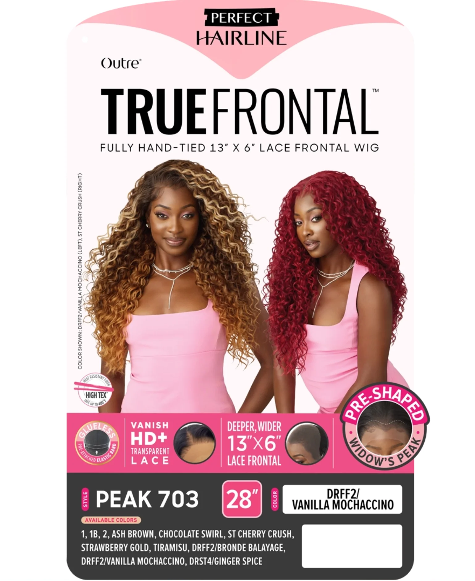 PEAK 703 Perfect Hairline 13x6 Glueless Synthetic Lace Front Wig by Outre - Image 5