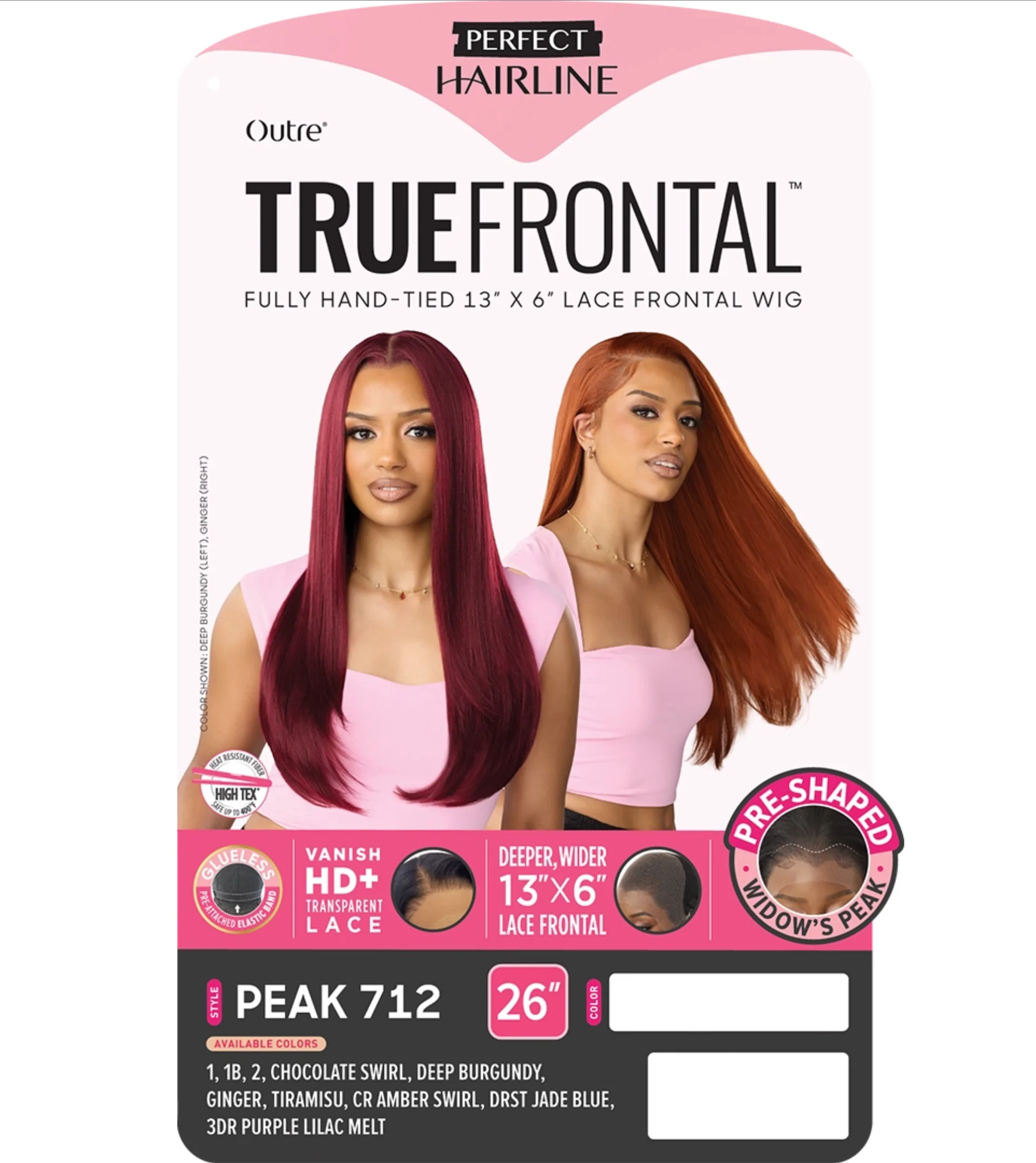 PEAK 712 Perfect Hairline 13x6 Glueless Synthetic Lace Front Wig by Outre - Image 4