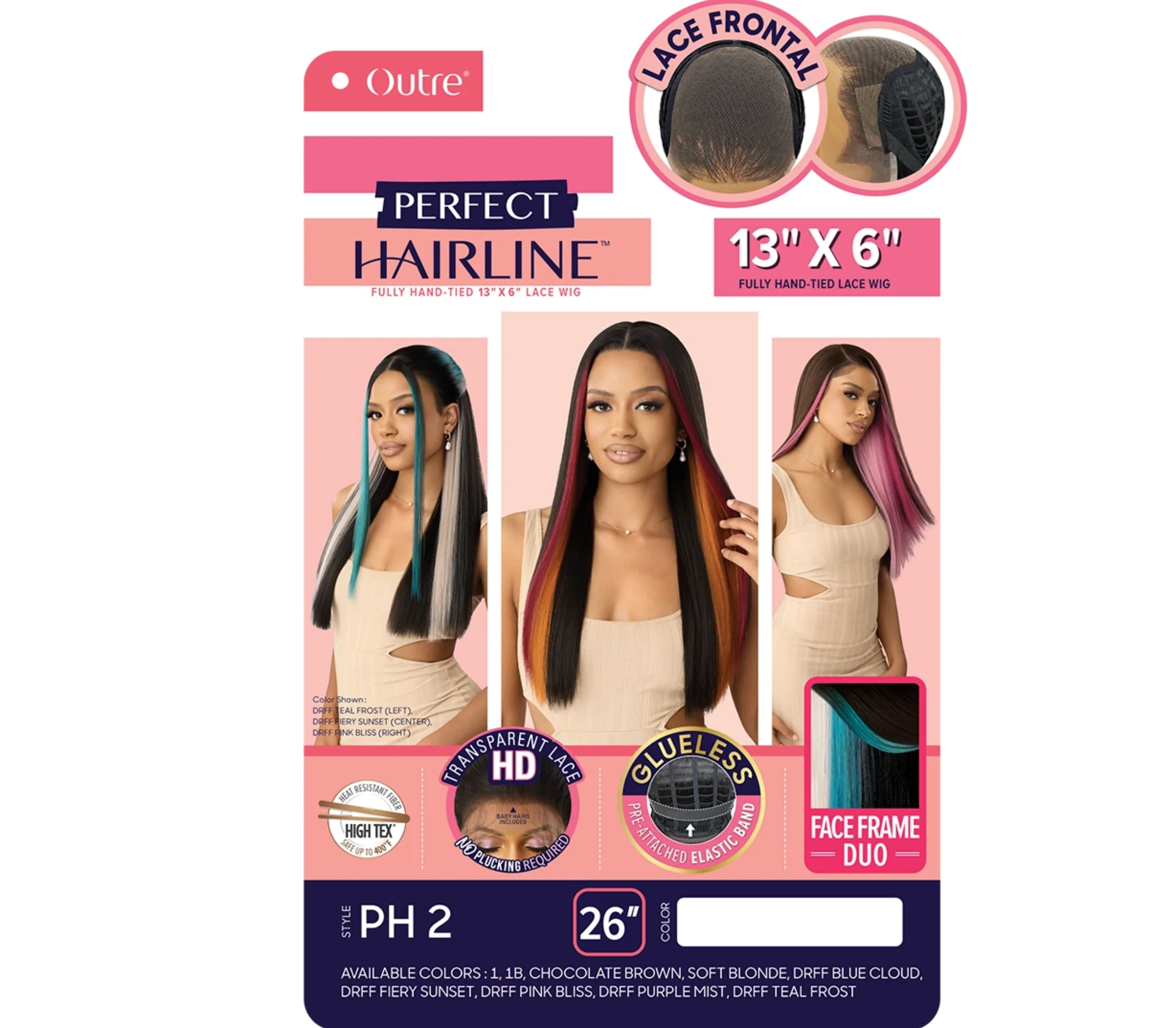 PH 2 - Perfect Hairline Glueless 13x6 HD Lace Frontal Wig by Outre - Image 4