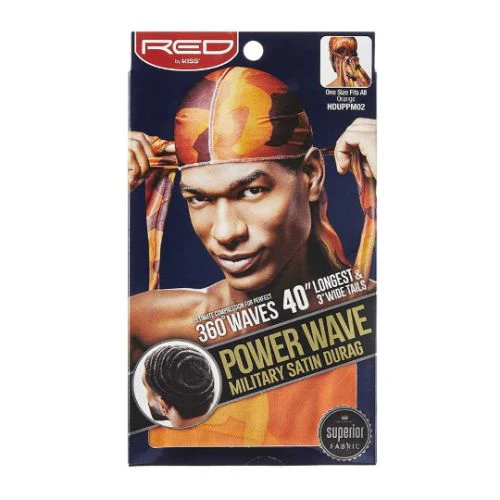 Power Wave Military Satin Durag - Red by Kiss - Image 6