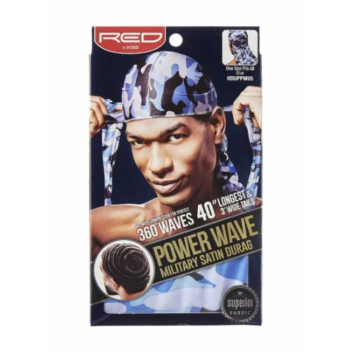 Power Wave Military Satin Durag - Red by Kiss - Image 8