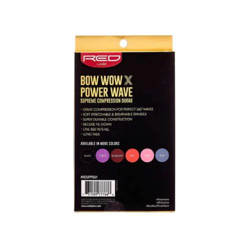 Power Wave Silky Spandex Durag - Red by Kiss - Image 3