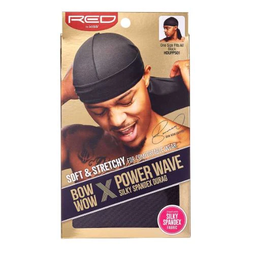 Power Wave Silky Spandex Durag - Red by Kiss - Image 5