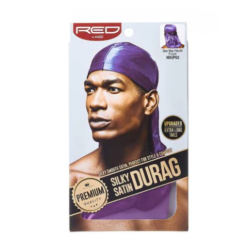 Premium Silky Satin Durag - Red by Kiss - Image 13